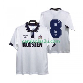 Camisolas de futebol Tottenham Hotspur 8 1991 1993 Retro Equipamento Principal Manga Curta